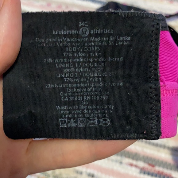 Hot pink Lululemon sports bra - Picture 5 of 7